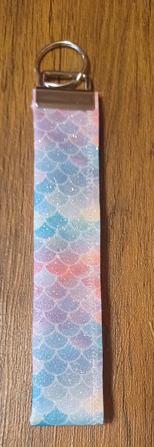 Mermaid wristlet keychain